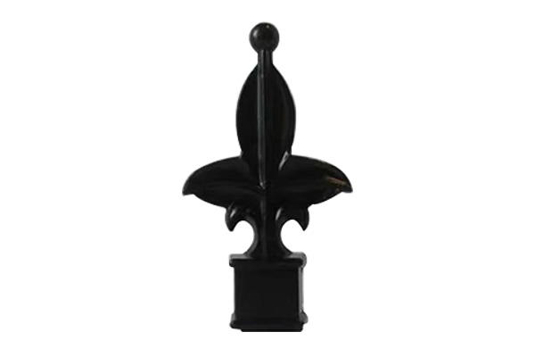 รั้วโลหะสีดำอุปกรณ์ตกแต่ง Finials Spears Gate โพสต์ Finials Topper